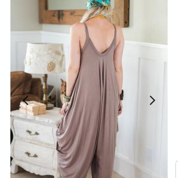 Bronze Harem Jumper w/ Pockets - Picture 3 of 5